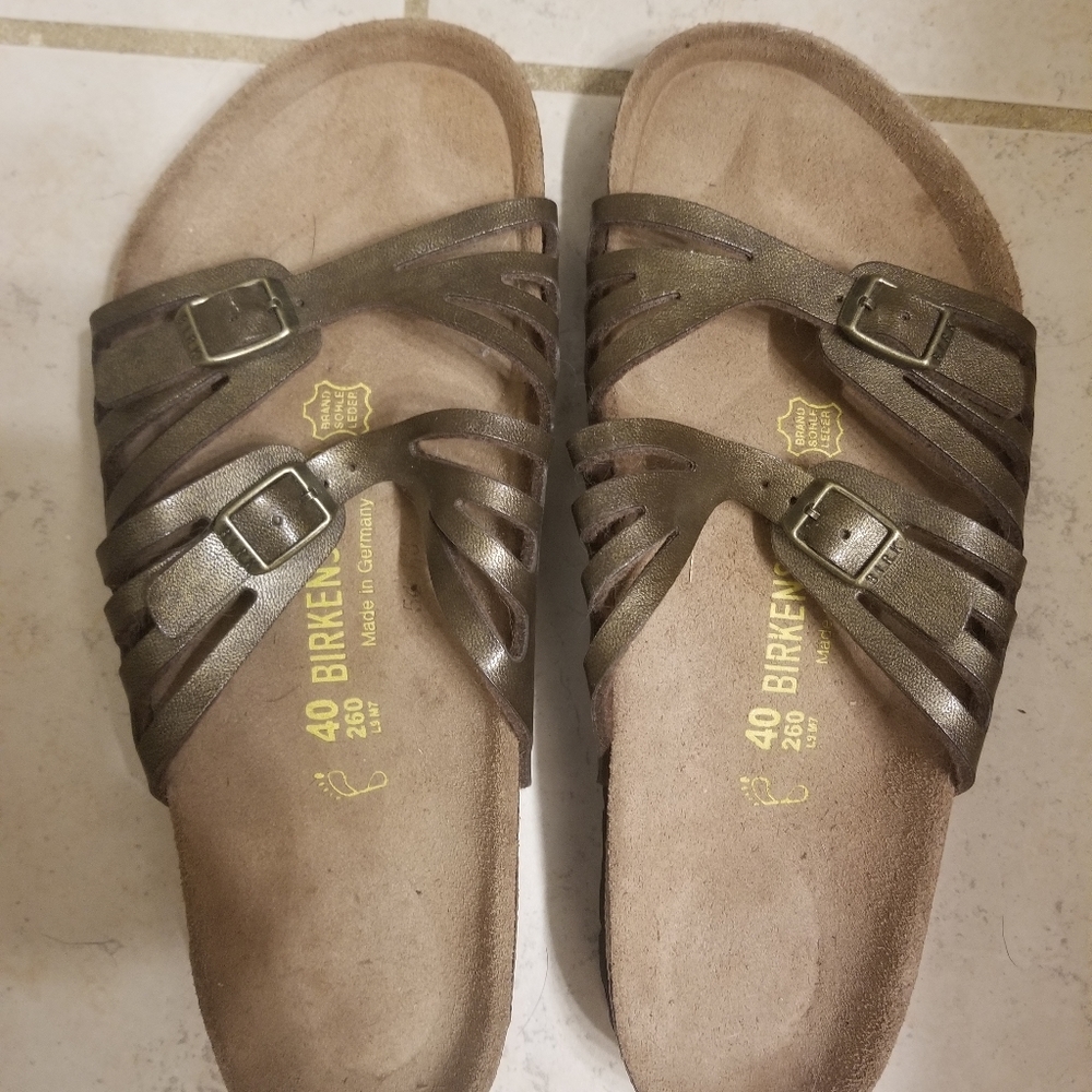 Birkenstock sandals. Brown. Size 9. Never worn.